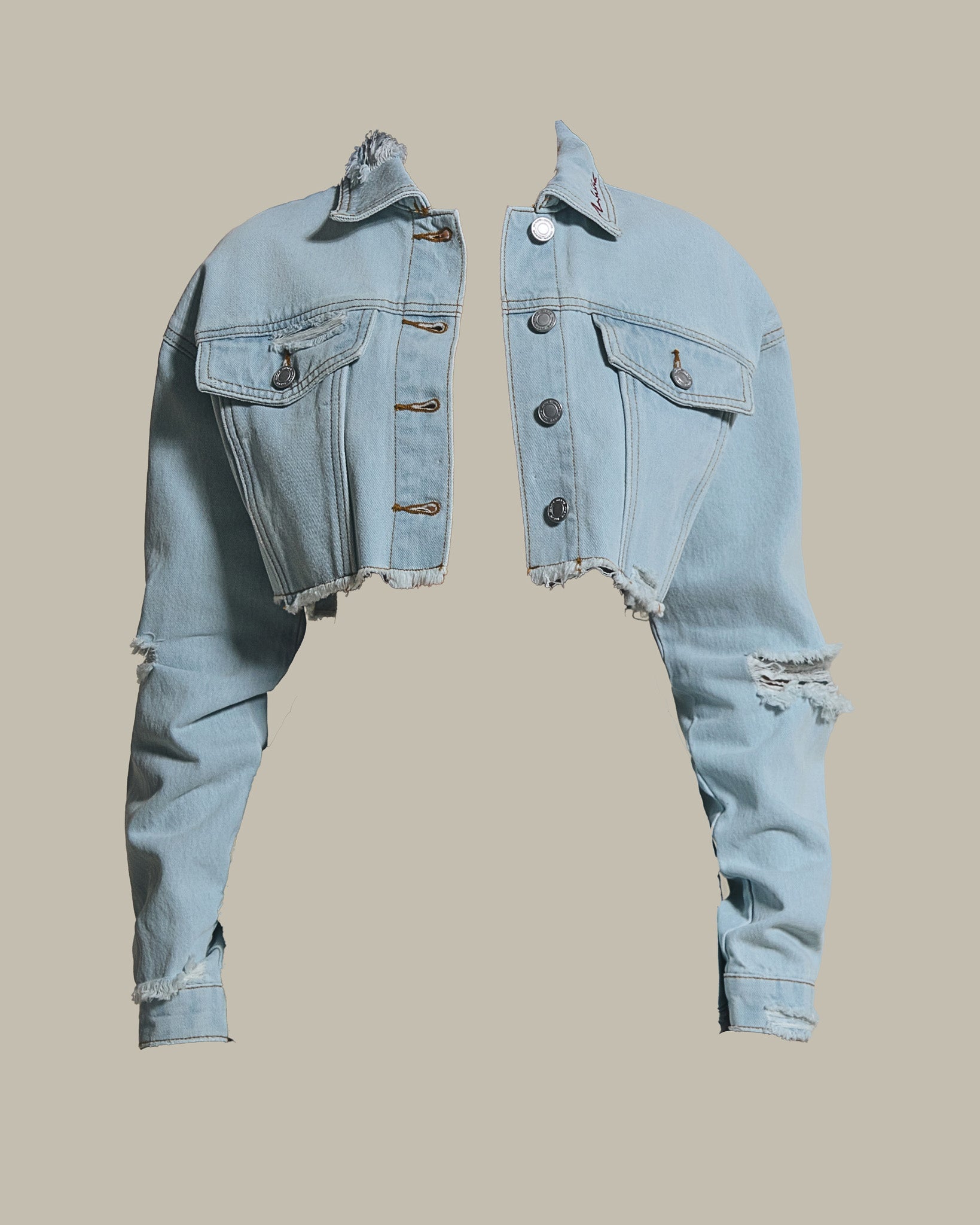 The Esha Cropped Denim Jacket