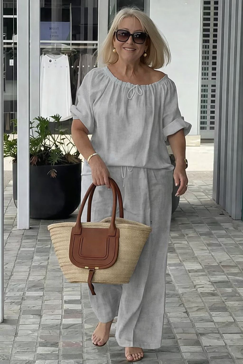 Amalfi Cotton Linen Co-Ord Set