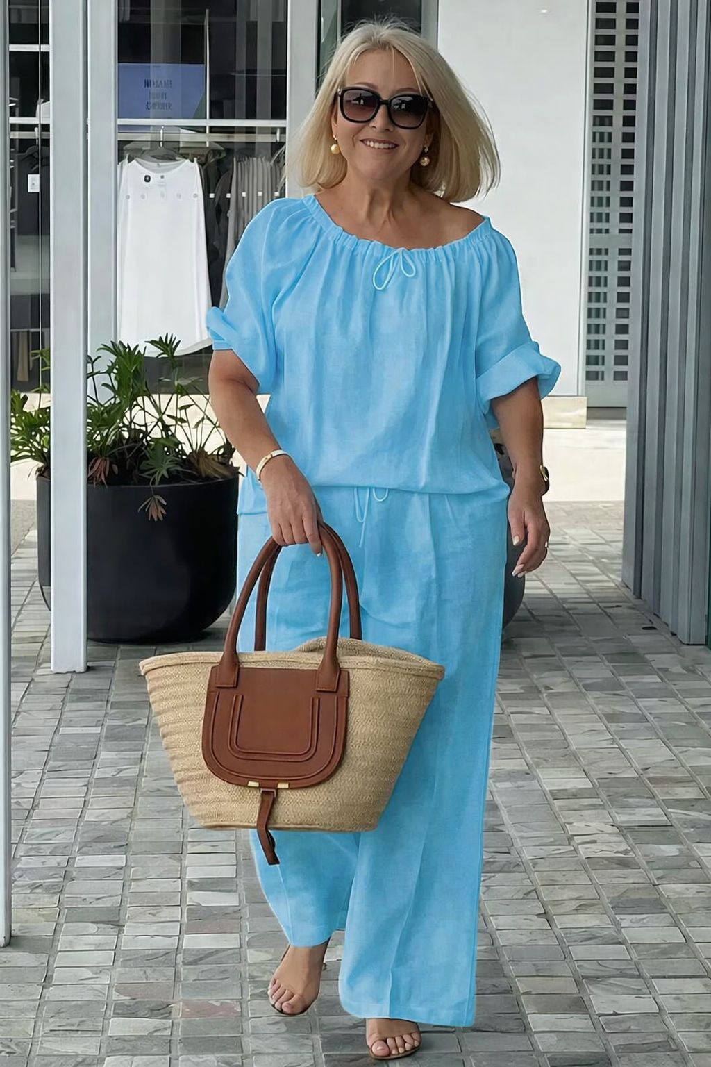 Amalfi Cotton Linen Co-Ord Set