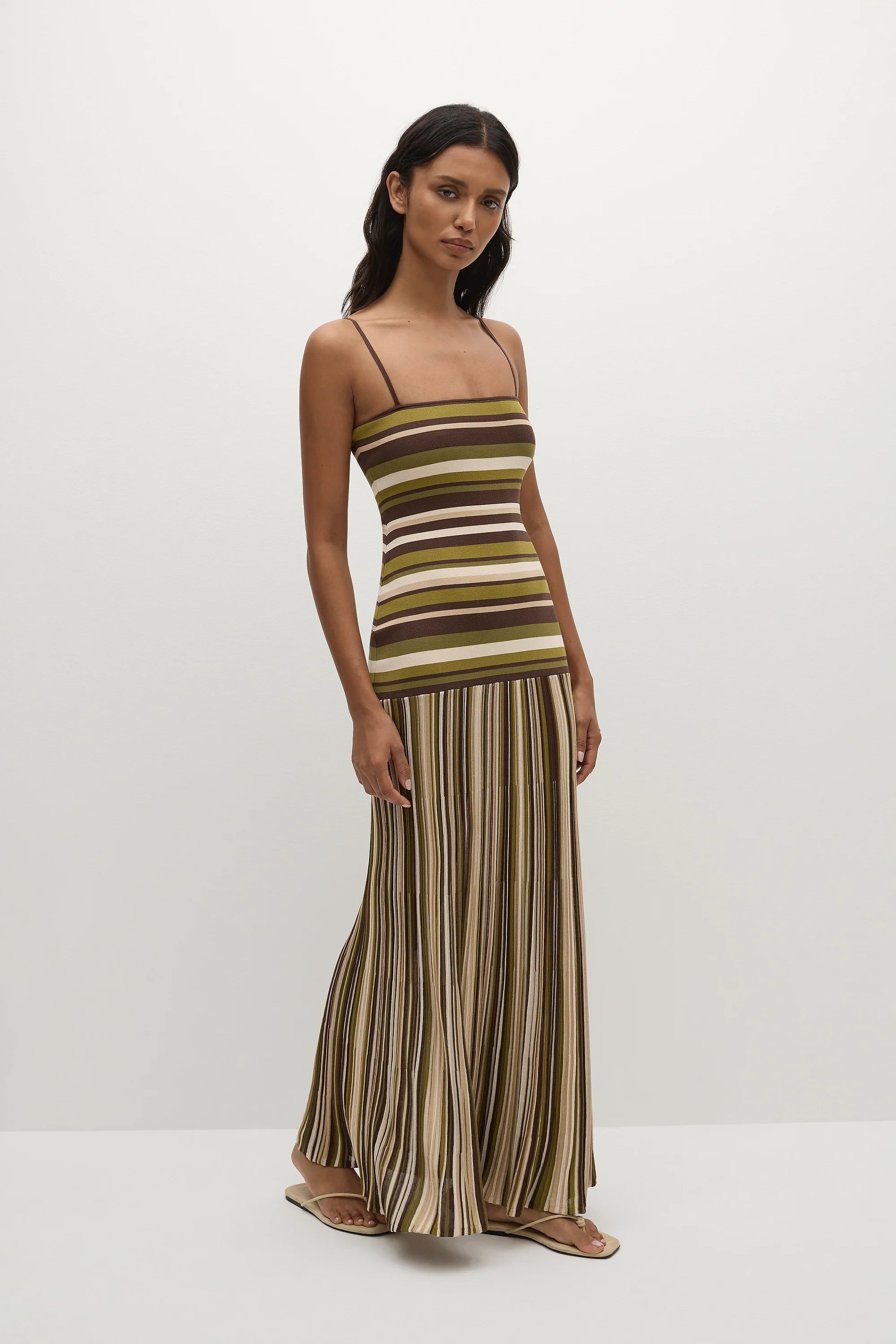 Sienna Stripe Knit Maxi Dress