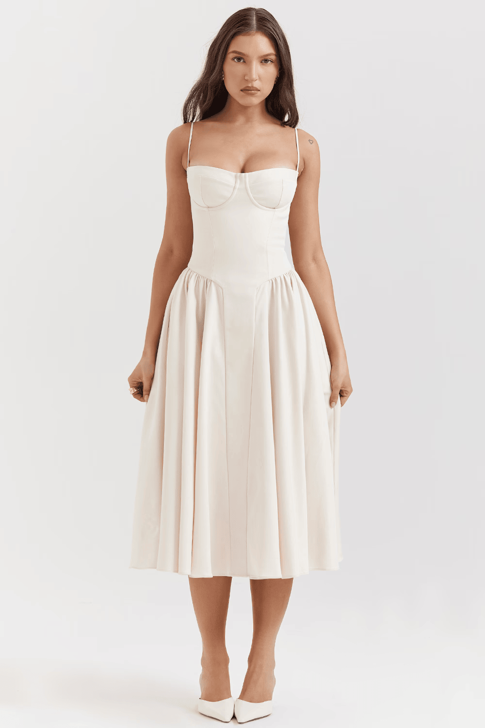 ELENA STRUCTURED MIDI DRESS