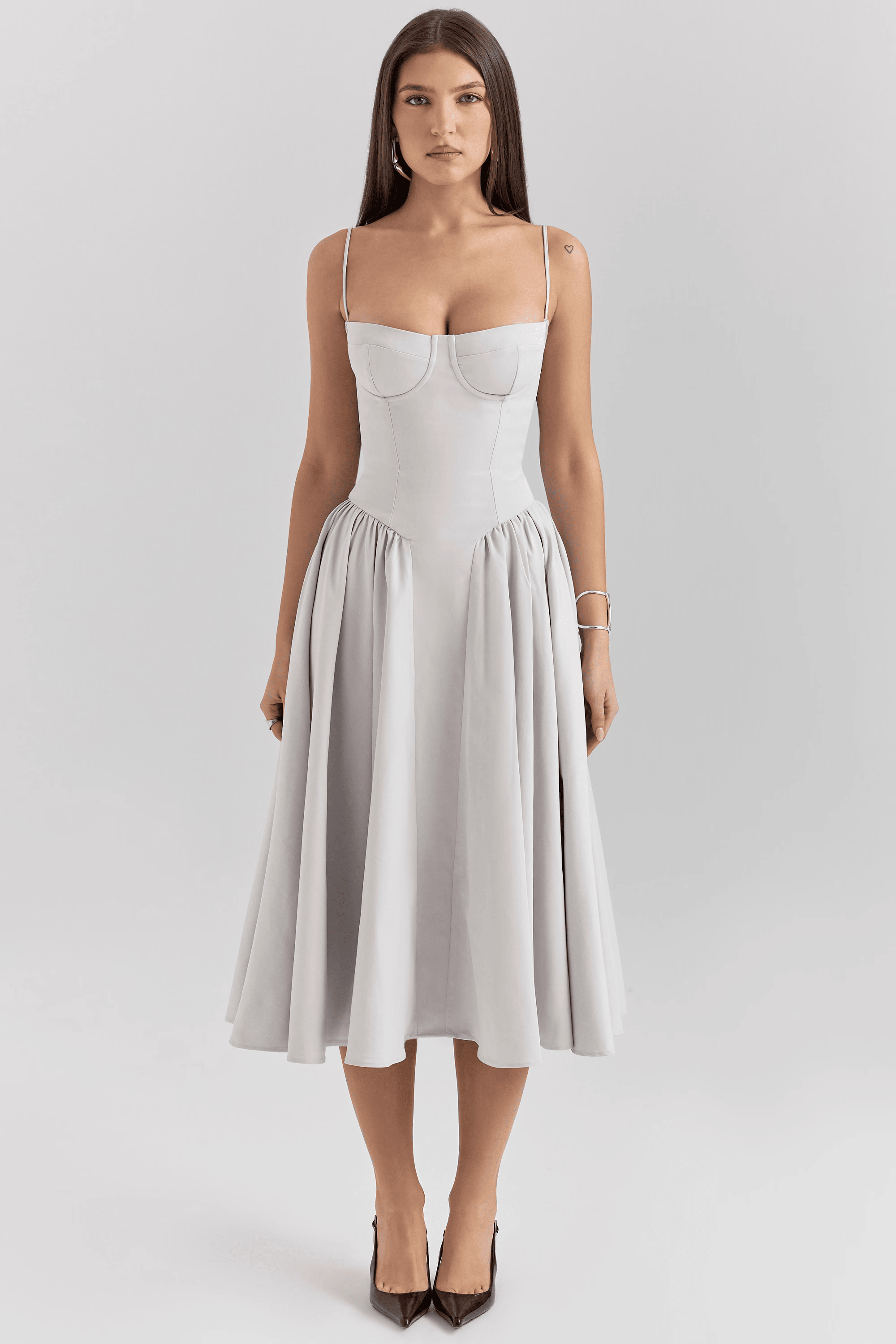 ELENA STRUCTURED MIDI DRESS