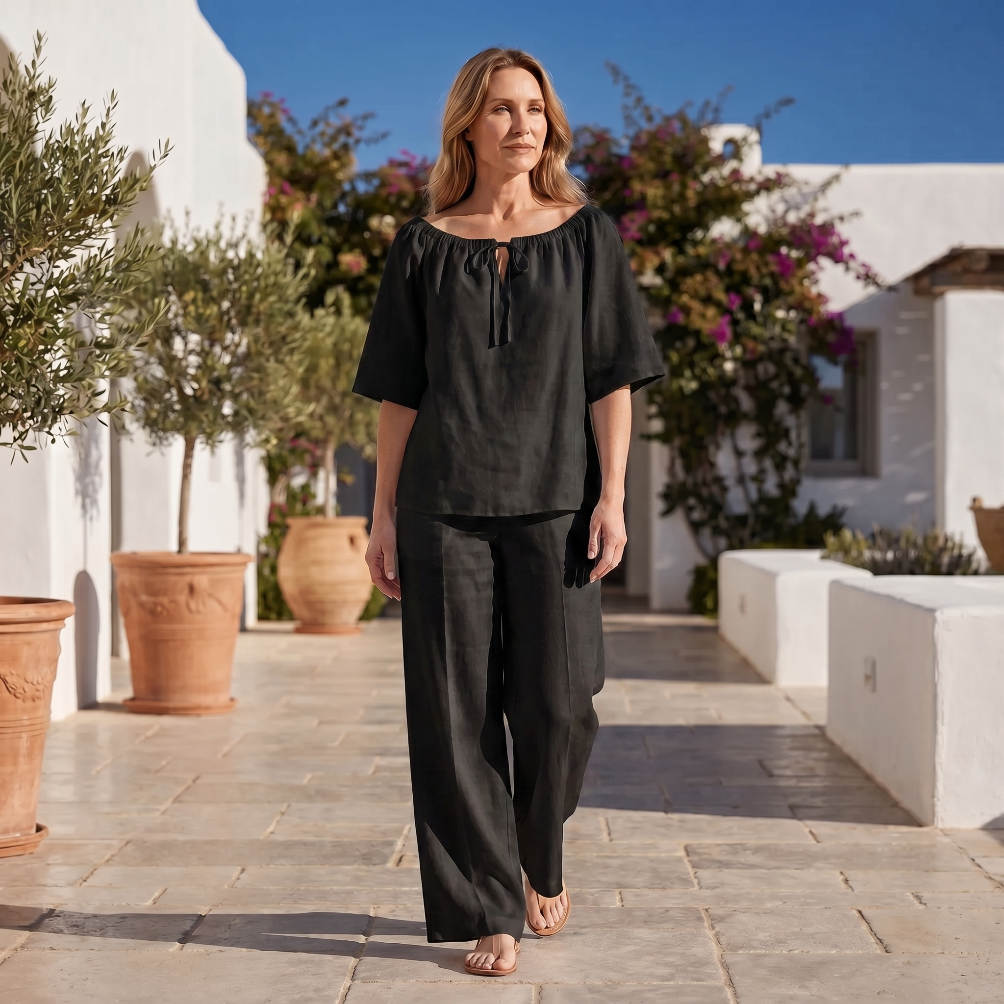 Amalfi Cotton Linen Co-Ord Set