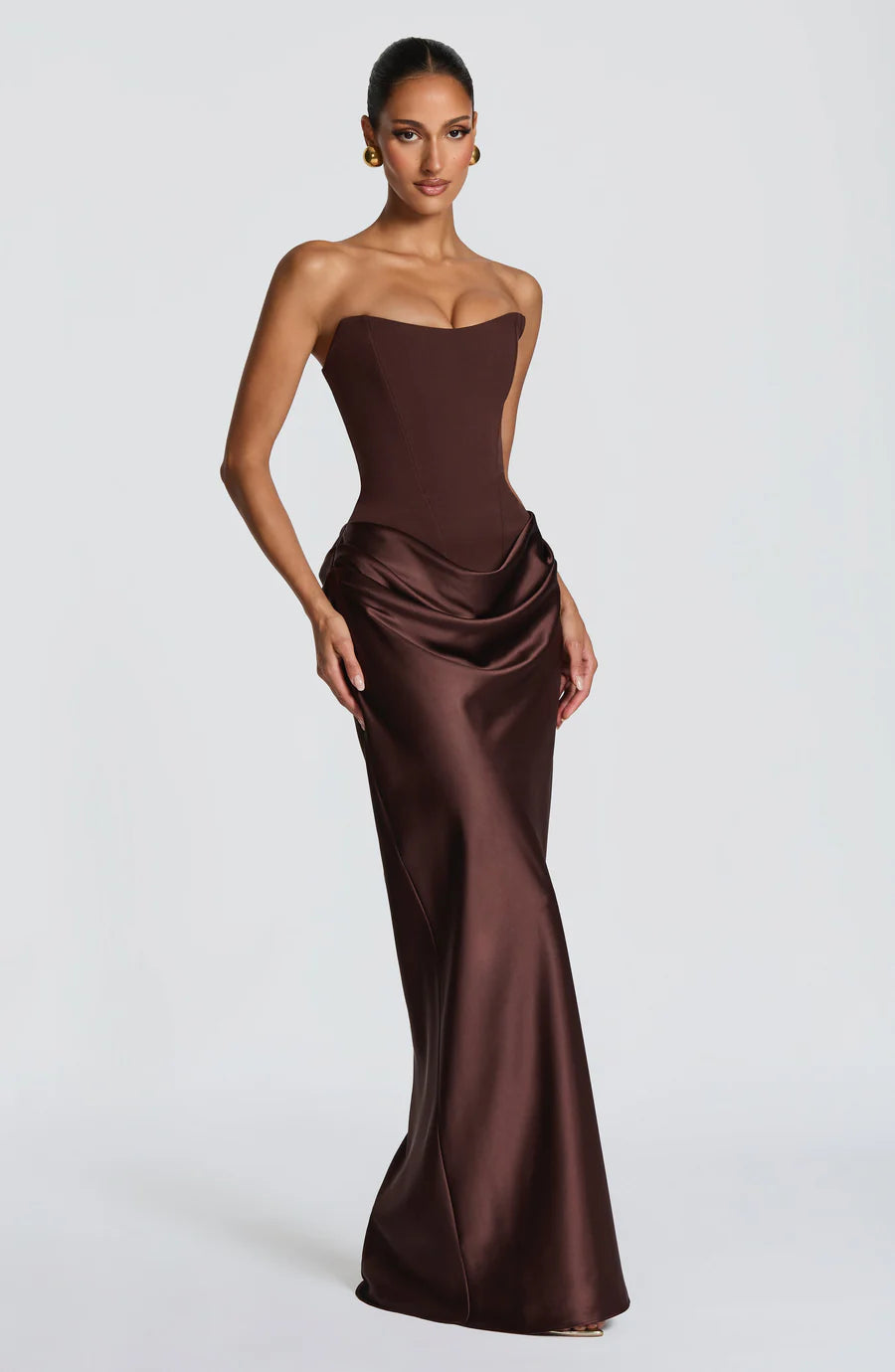 Valentina Satin Maxi Dress