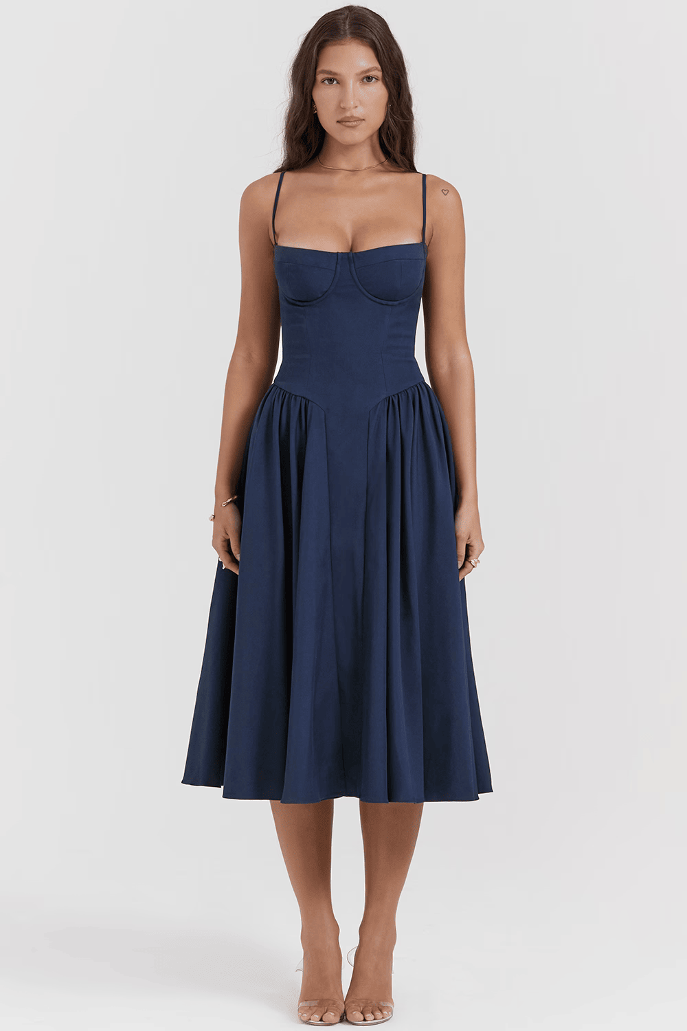 ELENA STRUCTURED MIDI DRESS