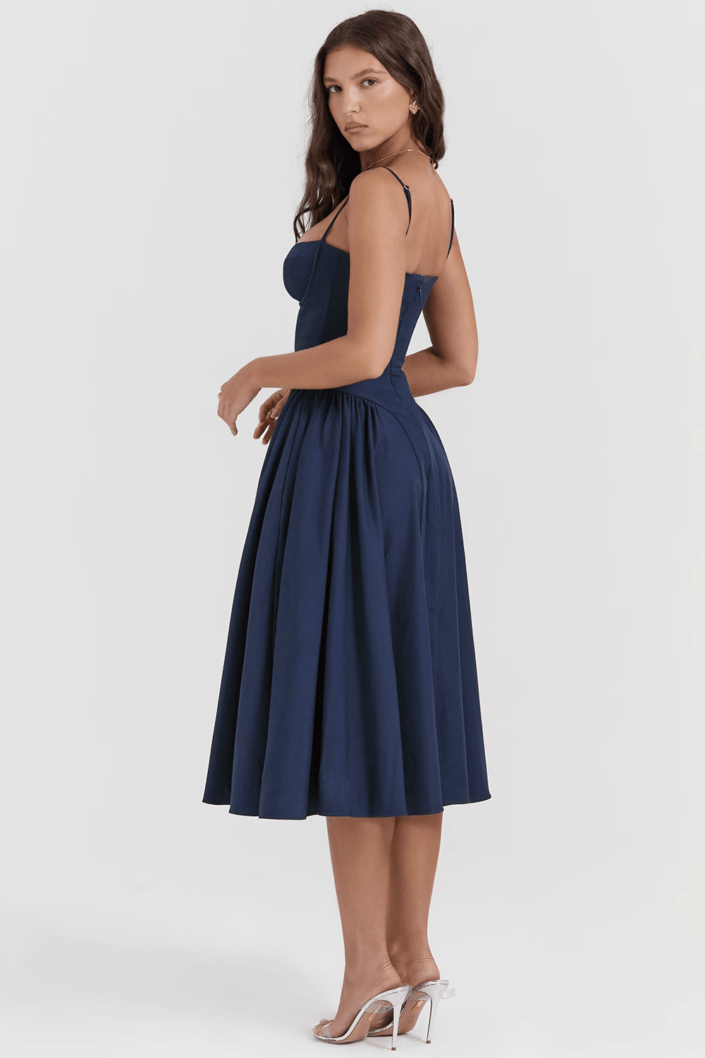 ELENA STRUCTURED MIDI DRESS