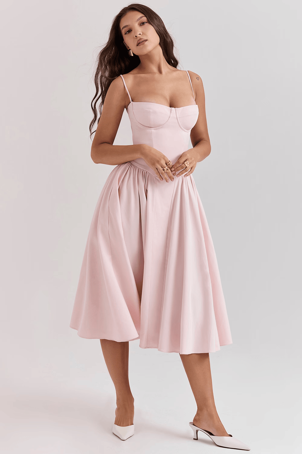 ELENA STRUCTURED MIDI DRESS