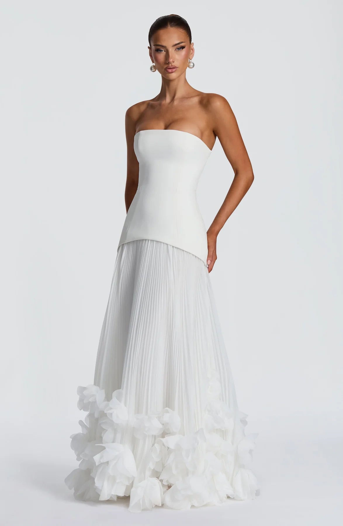 Seraphina Floral Pleated Gown