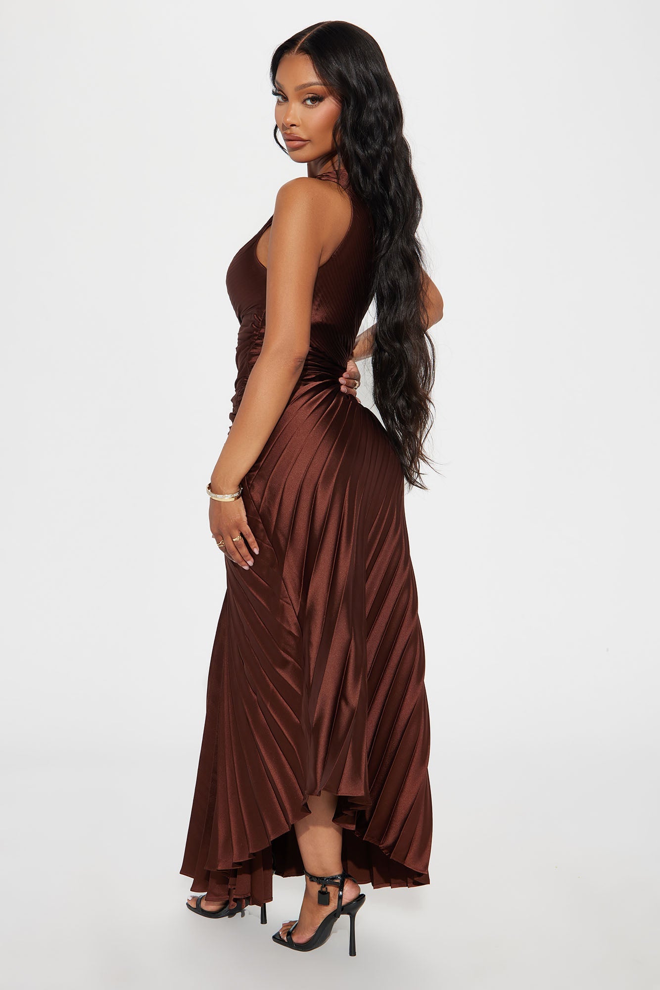 Selene Pleated Maxi Dress