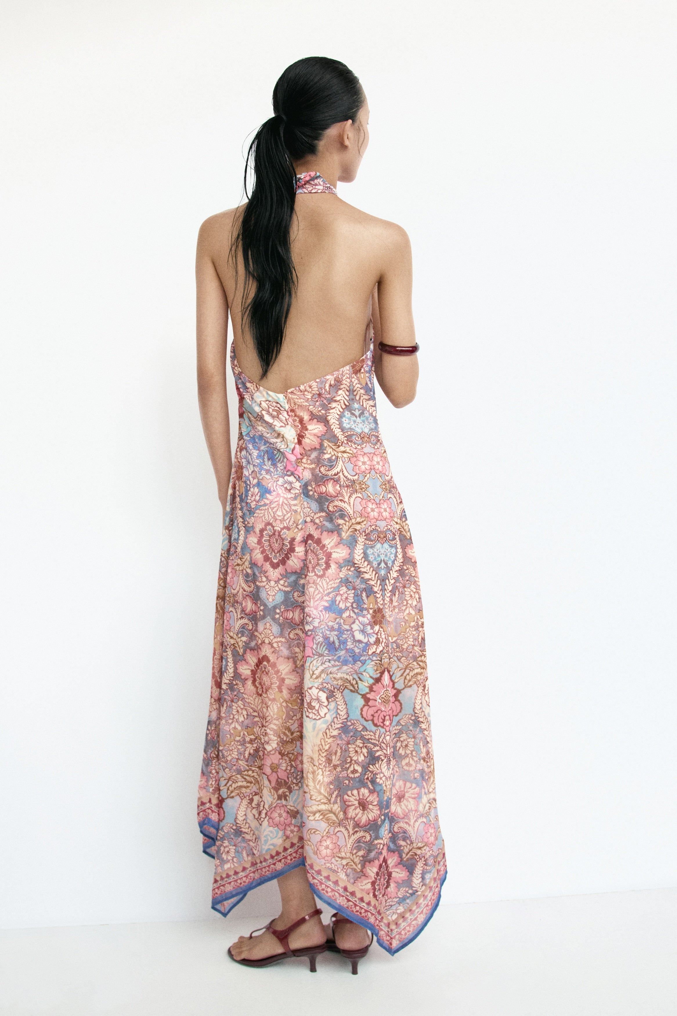 Sienna Floral Halter Maxi Dress