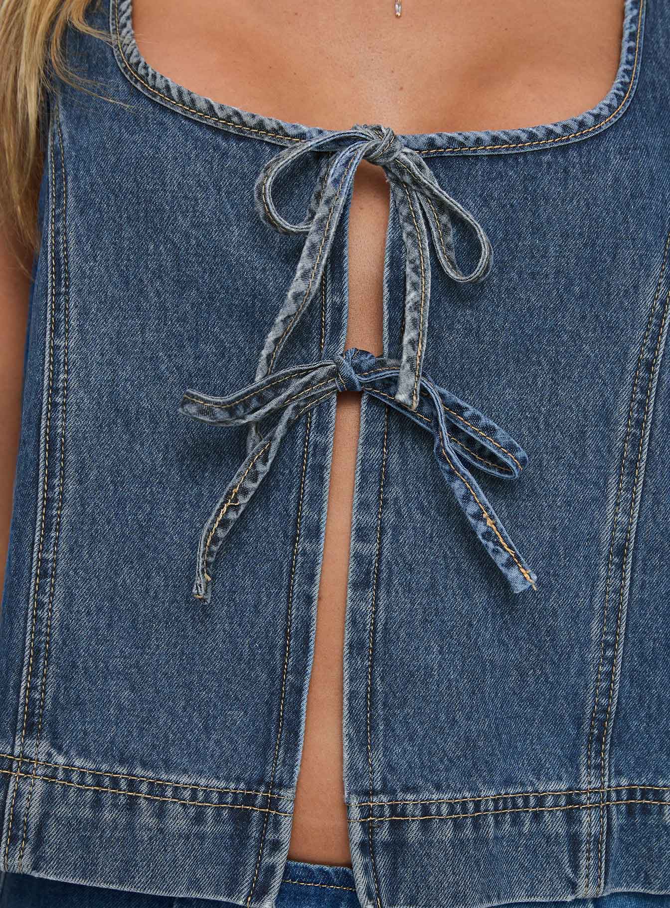 Mila Denim Tie-Front Co-Ord Set