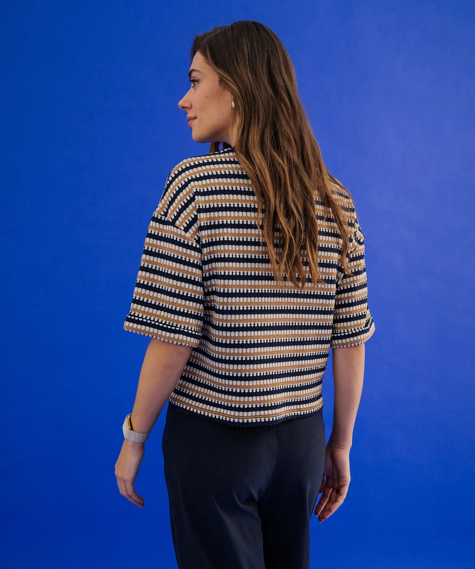NOVA TEXTURED STRIPE TOP