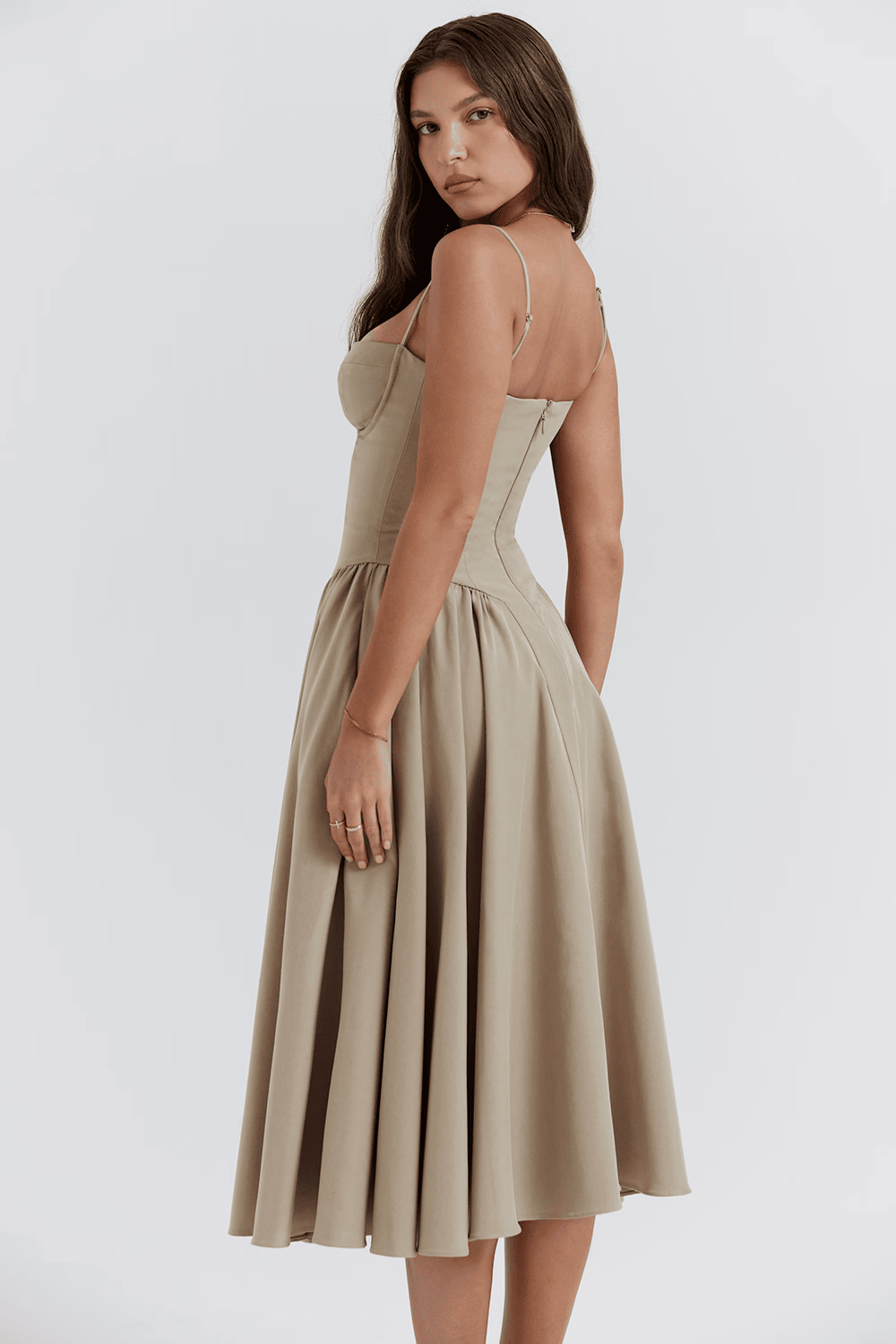 ELENA STRUCTURED MIDI DRESS