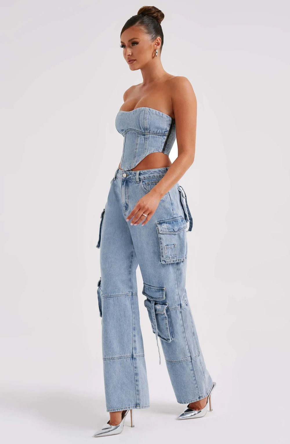 Harper Cargo Denim Co-Ord Set