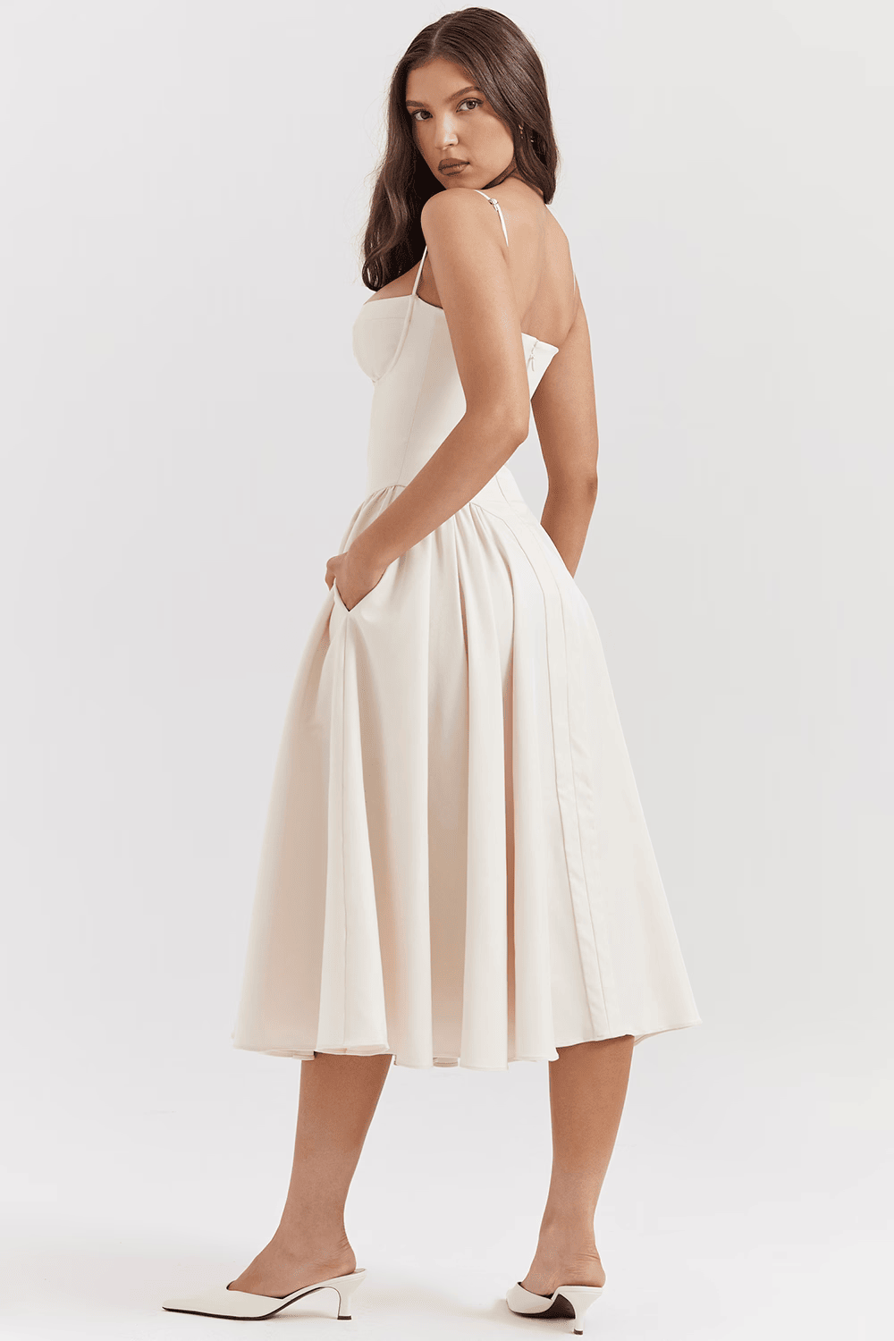 ELENA STRUCTURED MIDI DRESS