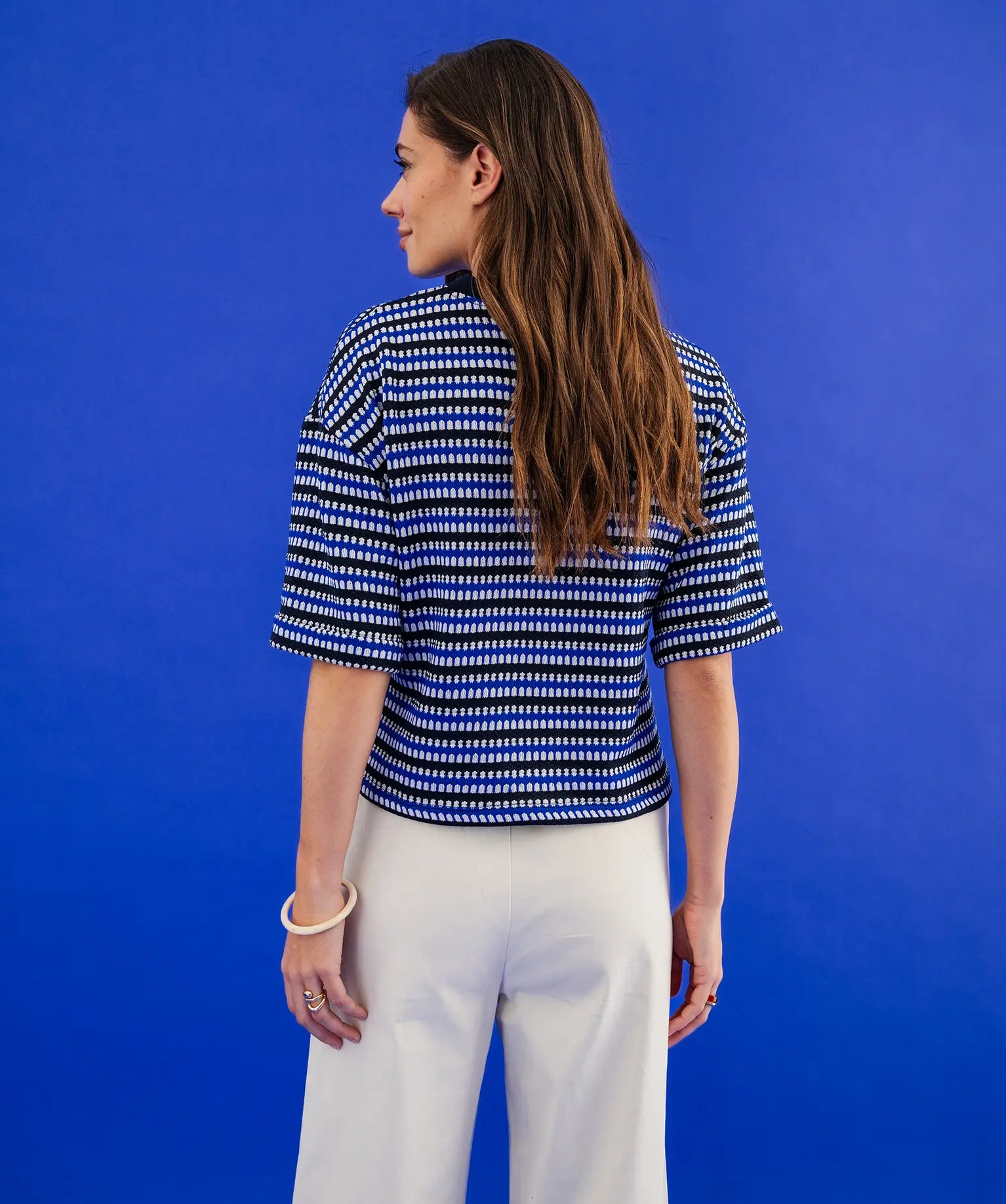 NOVA TEXTURED STRIPE TOP