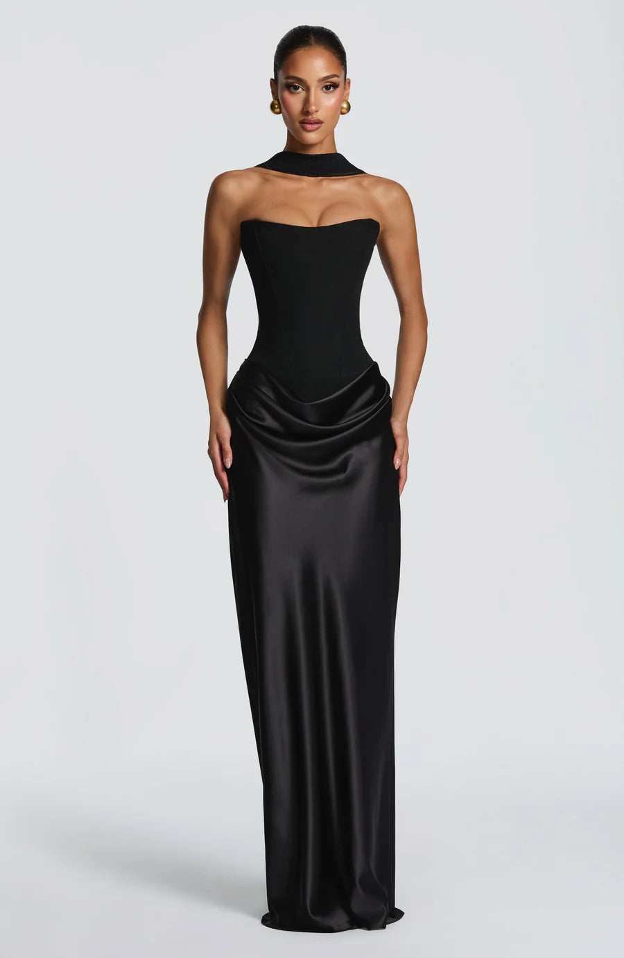 Valentina Satin Maxi Dress
