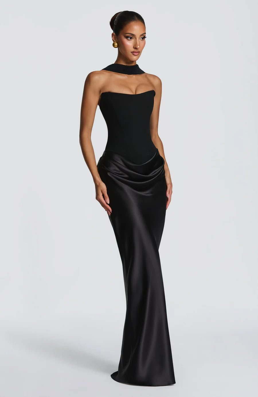 Valentina Satin Maxi Dress