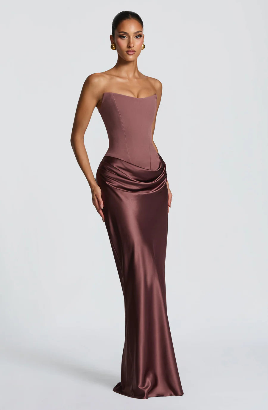 Valentina Satin Maxi Dress
