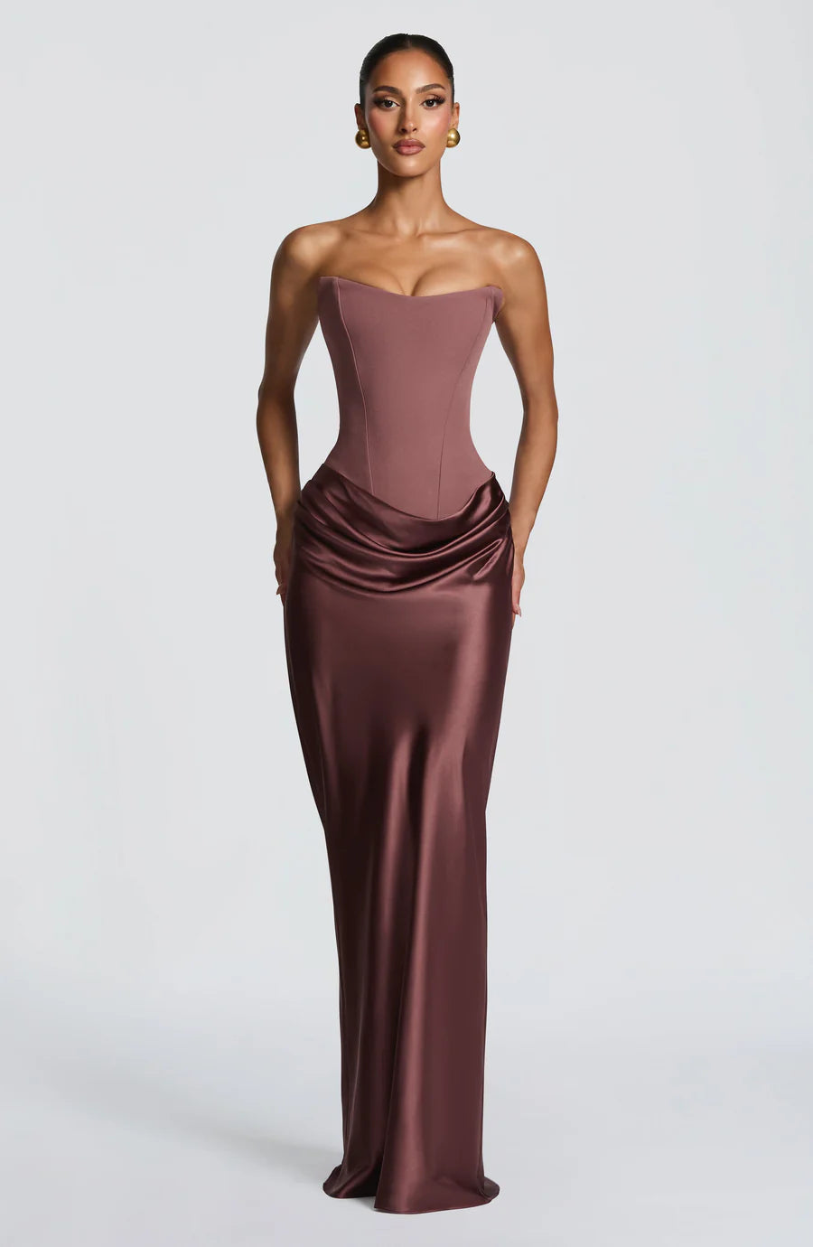 Valentina Satin Maxi Dress