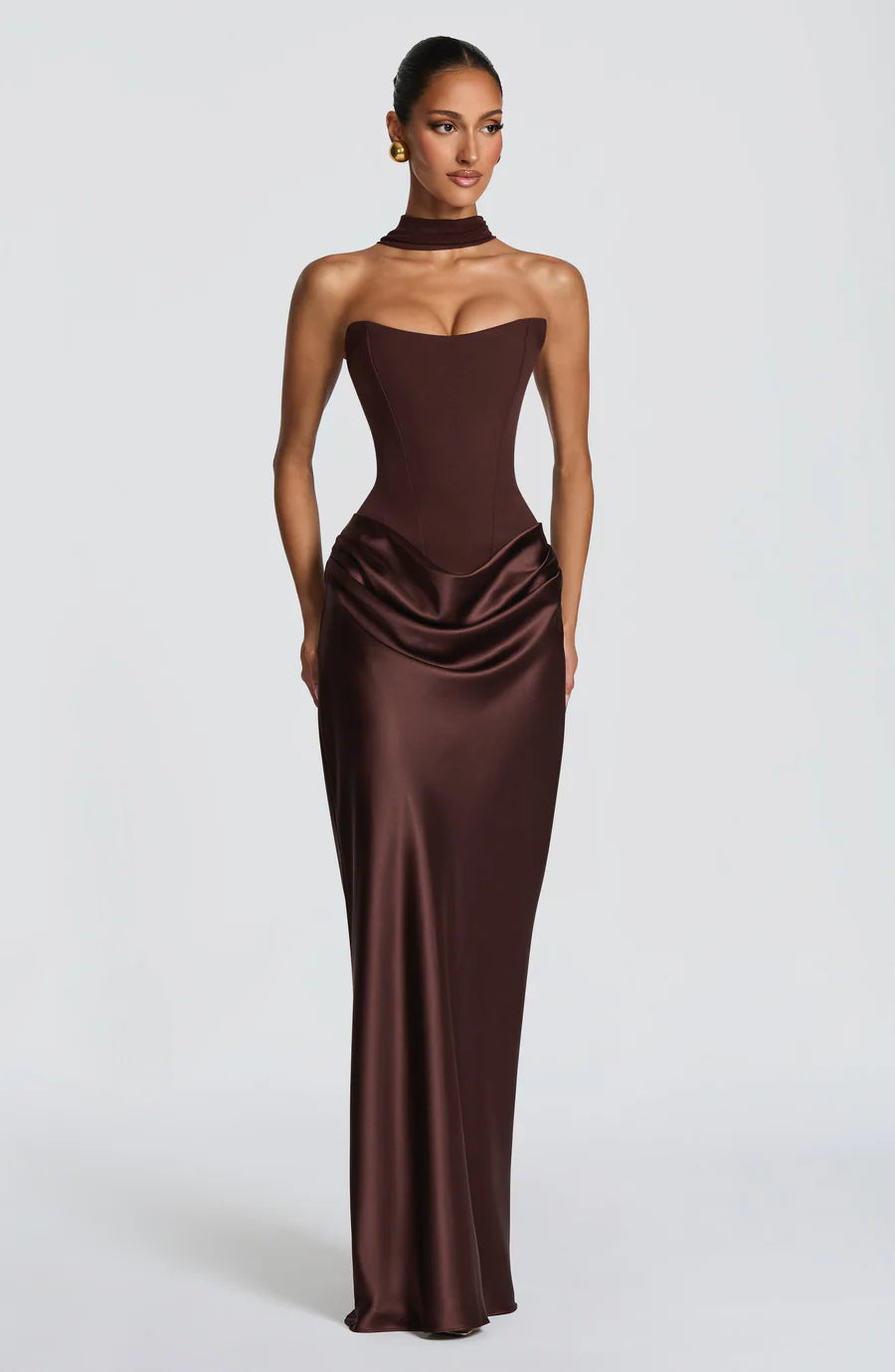 Valentina Satin Maxi Dress