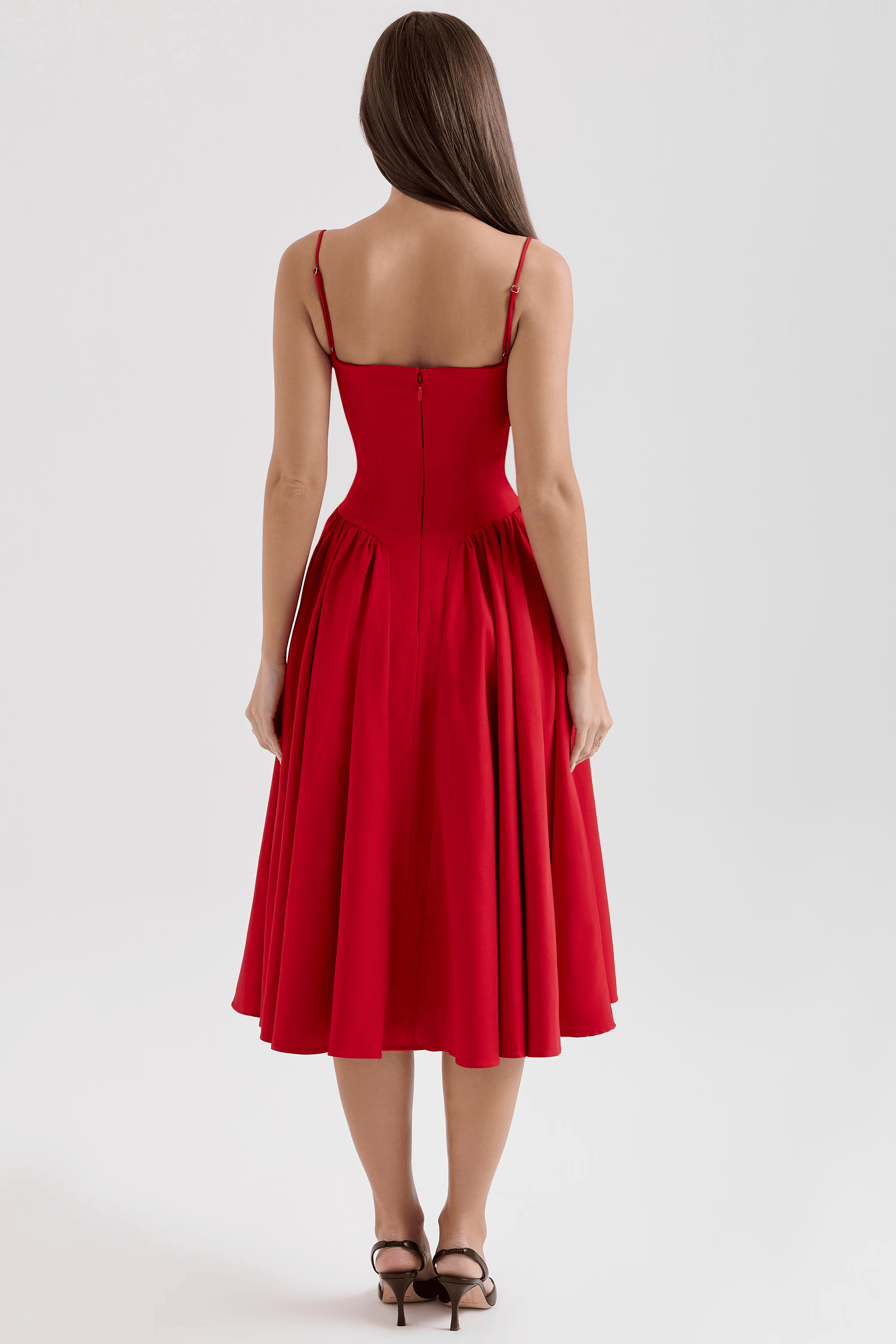 ELENA STRUCTURED MIDI DRESS