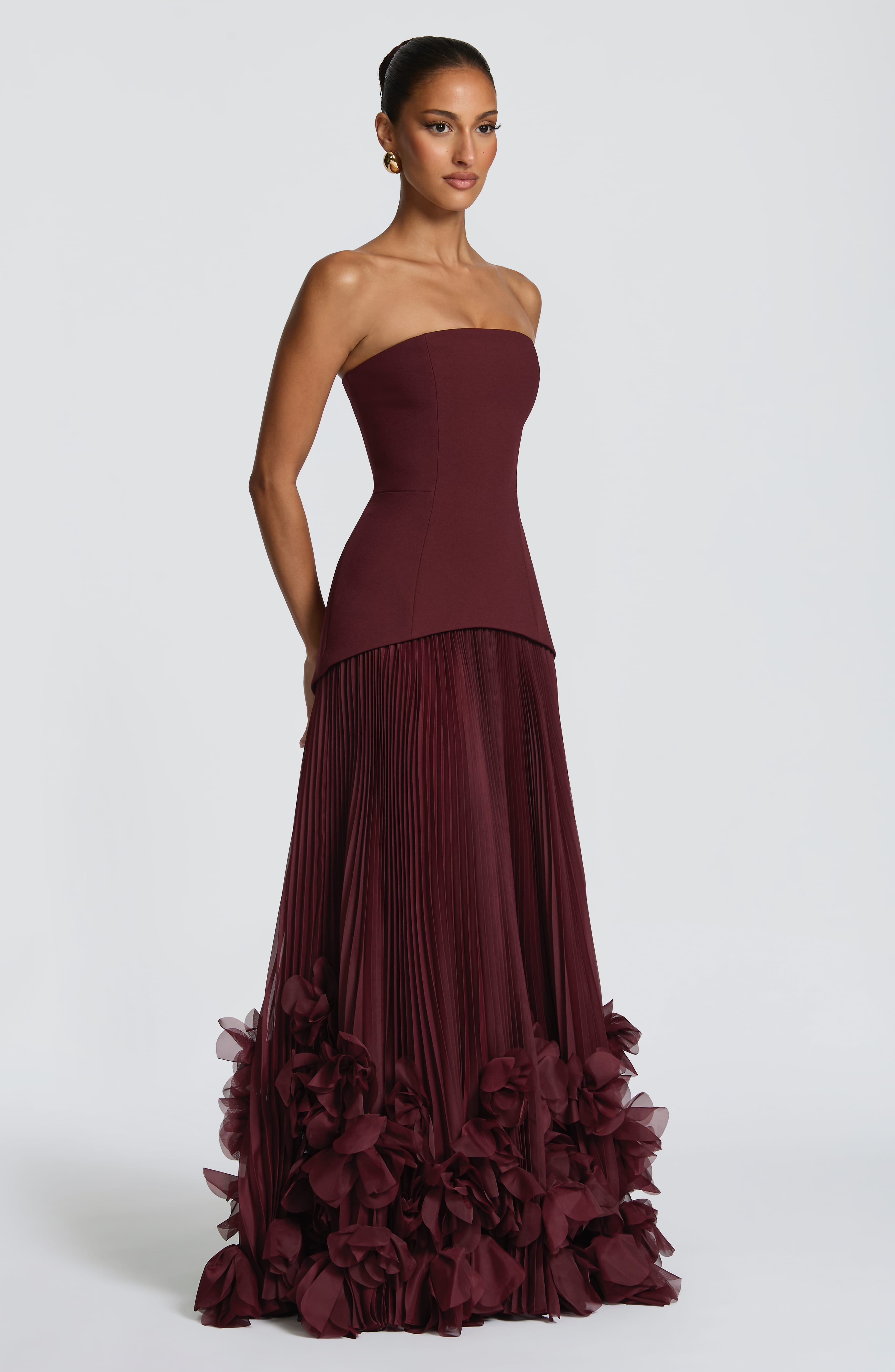 Seraphina Floral Pleated Gown