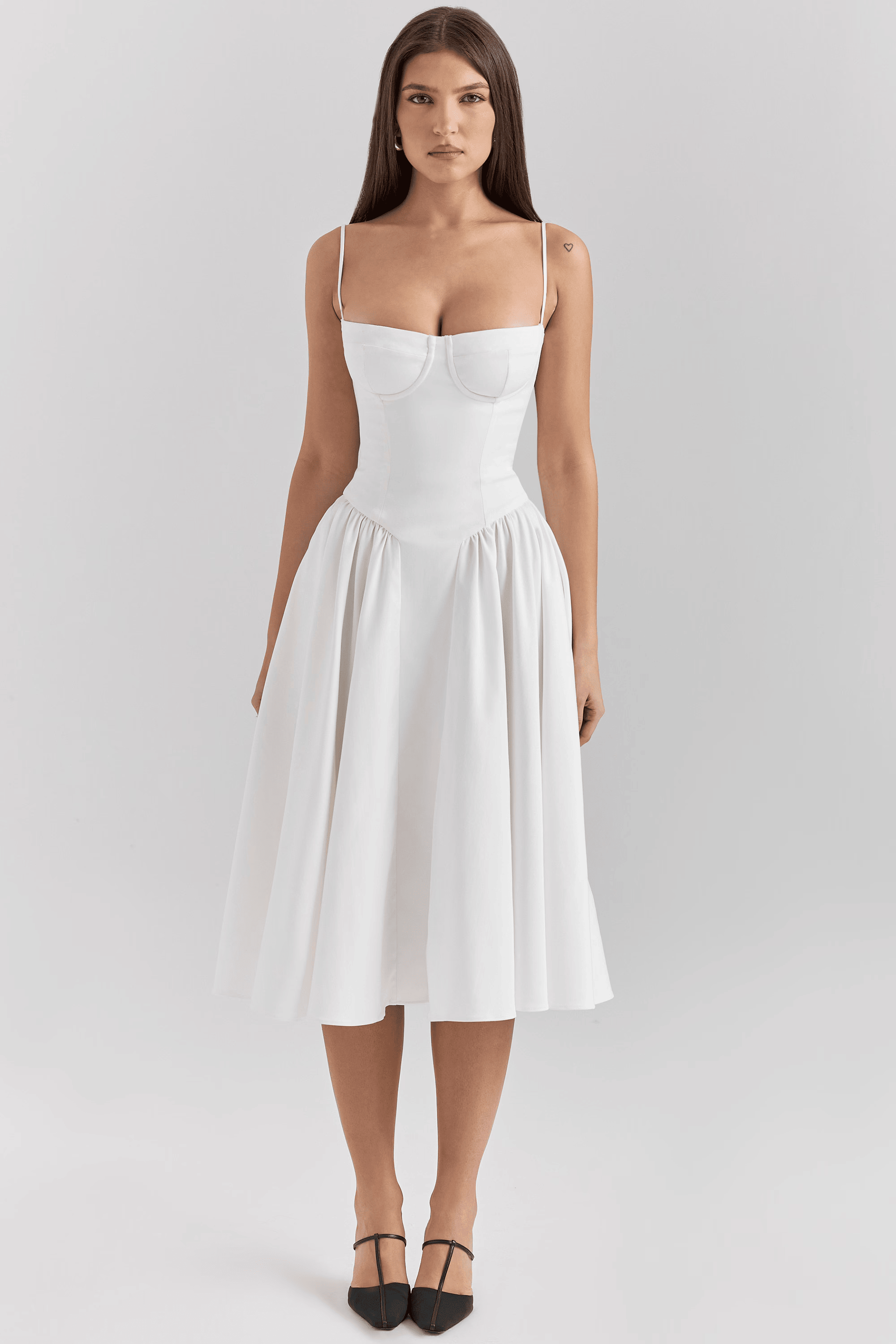 ELENA STRUCTURED MIDI DRESS